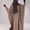 Batwing abaya with snap button sleeves