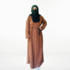Zoom Embroidery Mocha Brown Abaya
