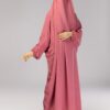 One piece jilbab with elastic sleeves