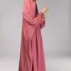 One piece jilbab with elastic sleeves
