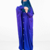 Crunch sleeves kaftaan abaya