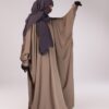 Batwing abaya with snap button sleeves