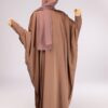 Batwing abaya with zipper sleeves