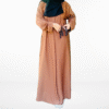 Zoom Embroidery Mocha Brown Abaya