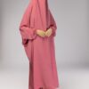 One piece jilbab with elastic sleeves