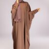 Batwing abaya with zipper sleeves