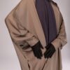 Batwing abaya with snap button sleeves