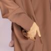 Batwing abaya with zipper sleeves