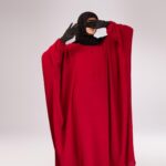 Batwing abaya with elastic sleeves