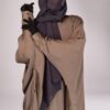 Batwing abaya with snap button sleeves