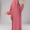 One piece jilbab with elastic sleeves