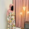 4 Elegant Bloom – Premium Floral Printed Abaya | Shamsiya Collection